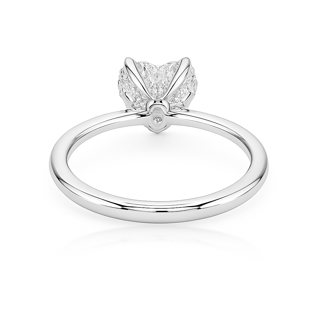 2 ct to 8 ct Diavont Heart-Cut Diamond Solitaire Engagement Ring Mounting