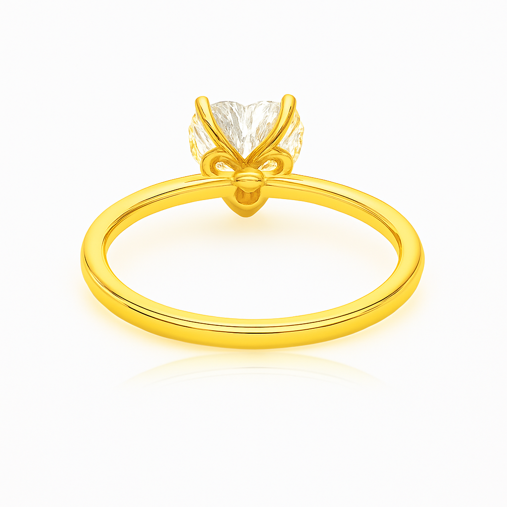 2 ct to 8 ct Diavont Heart-Cut Diamond Solitaire Engagement Ring Mounting