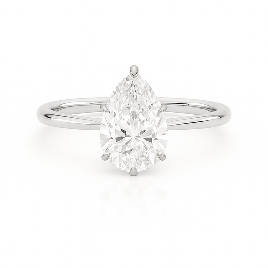 2 ct to 8 ct Diavont Pear-Cut Diamond Solitaire Engagement Ring Mounting
