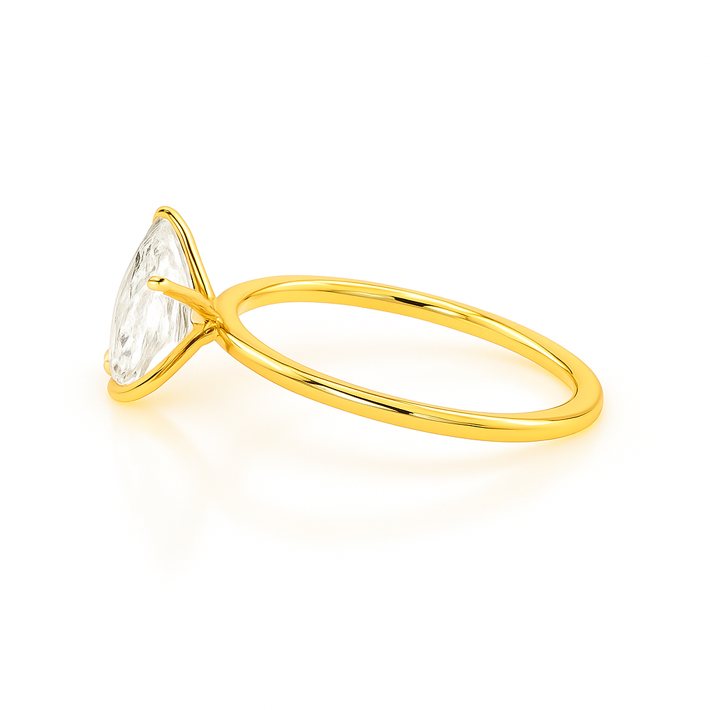 2 ct to 8 ct Diavont Pear-Cut Diamond Solitaire Engagement Ring Mounting