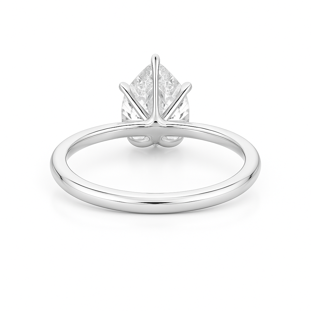 2 ct to 8 ct Diavont Pear-Cut Diamond Solitaire Engagement Ring Mounting