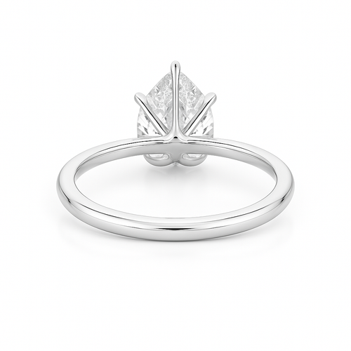 2 ct to 8 ct Diavont Pear-Cut Diamond Solitaire Engagement Ring Mounting