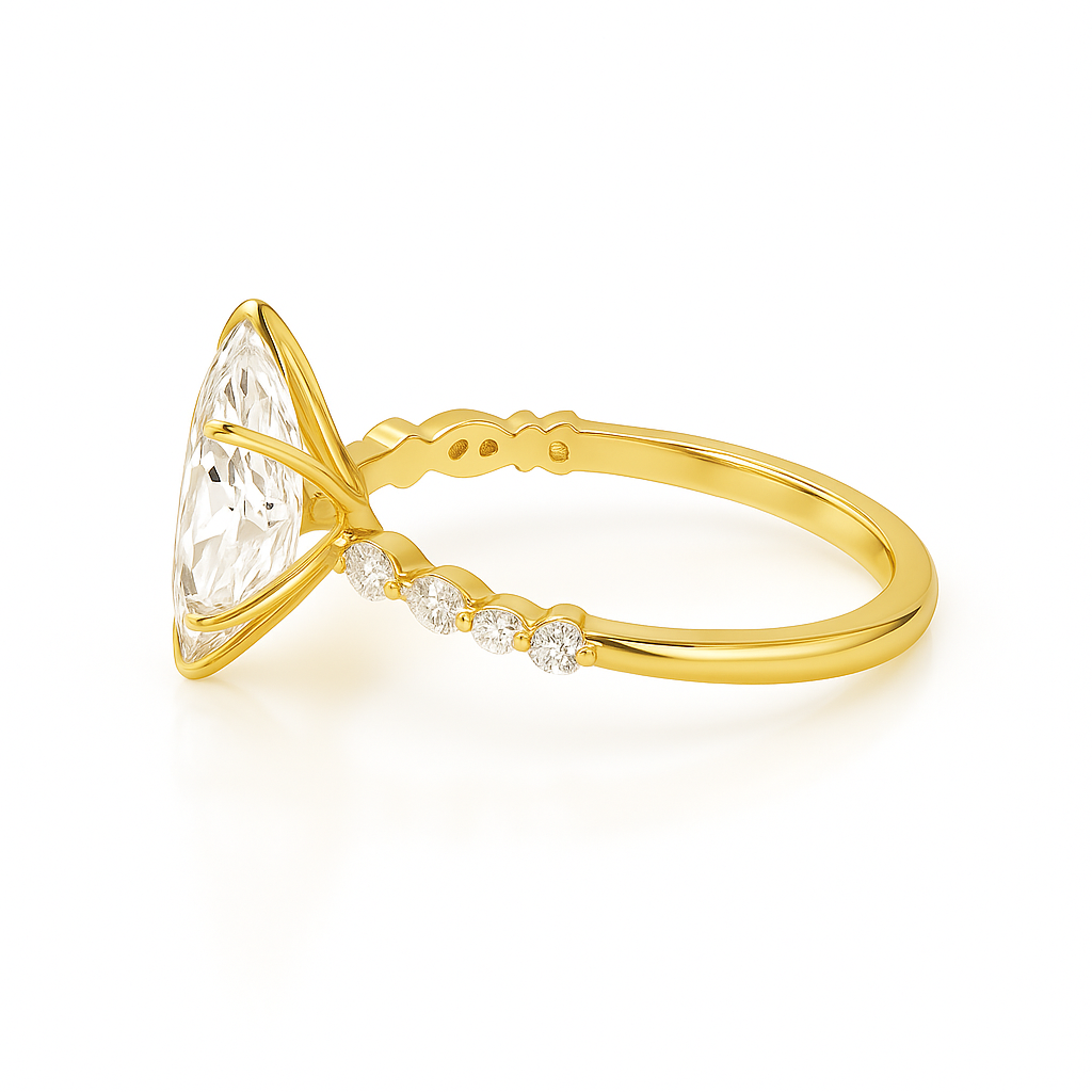 2 ct to 8 ct Diavont Marquise-Cut Diamond Engagement Ring Mounting