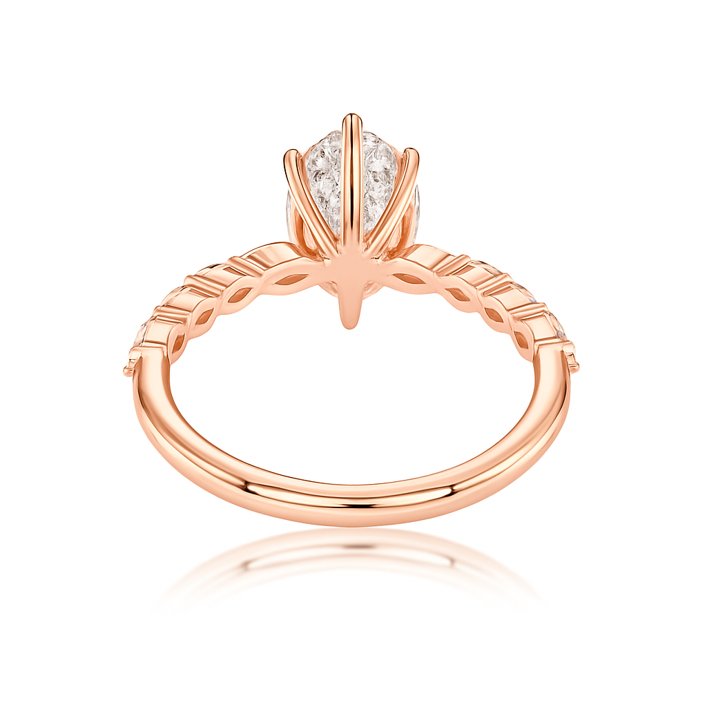2 ct to 8 ct Diavont Marquise-Cut Diamond Engagement Ring Mounting