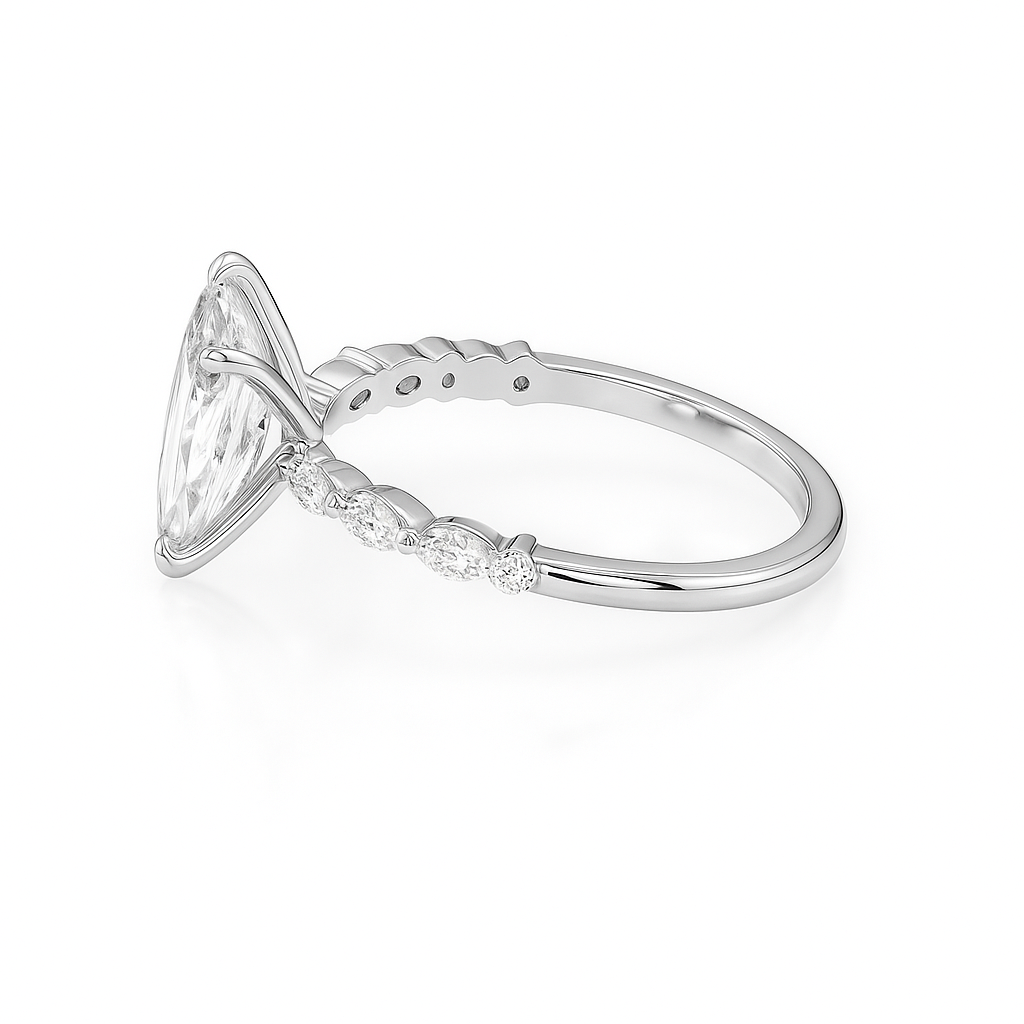 2 ct to 8 ct Diavont Marquise-Cut Diamond Engagement Ring Mounting