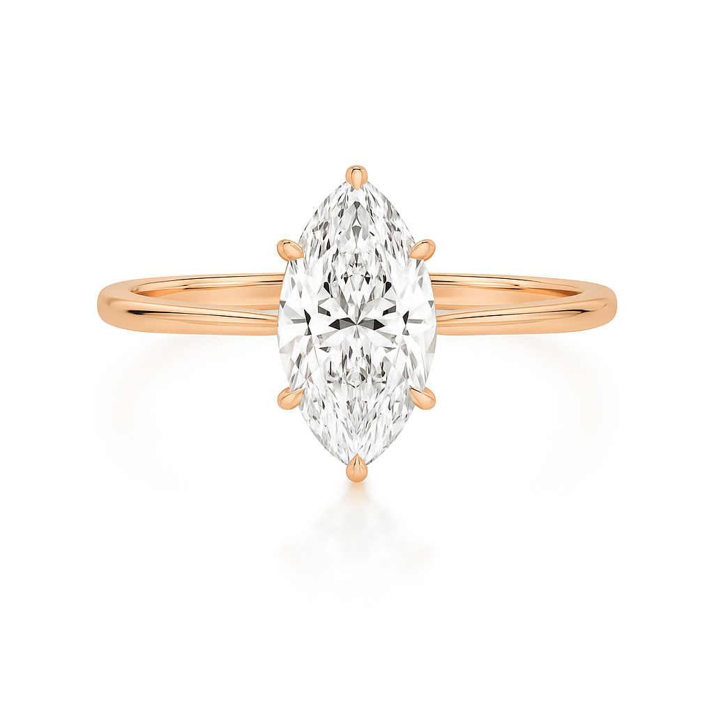 2 ct to 8 ct Diavont Marquise-Cut Diamond Solitaire Engagement Ring Mounting