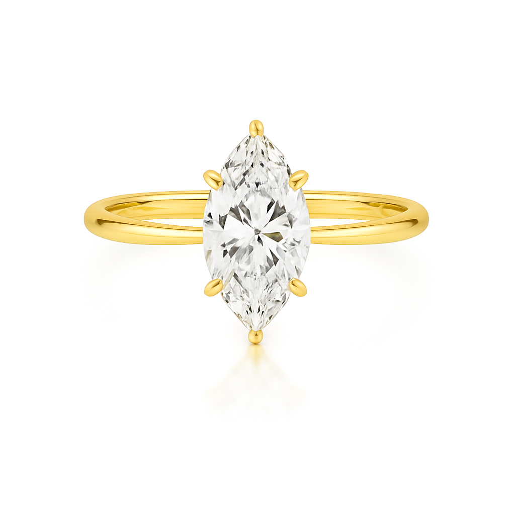 2 ct to 8 ct Diavont Marquise-Cut Diamond Solitaire Engagement Ring Mounting