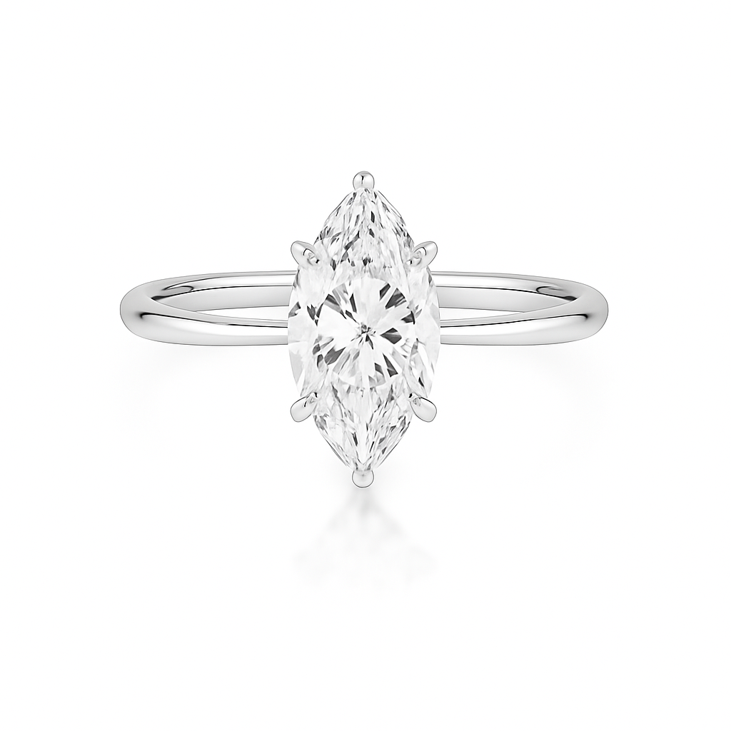 2 ct to 8 ct Diavont Marquise-Cut Diamond Solitaire Engagement Ring Mounting