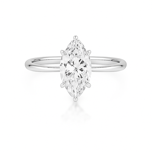 2 ct to 8 ct Diavont Marquise-Cut Diamond Solitaire Engagement Ring Mounting