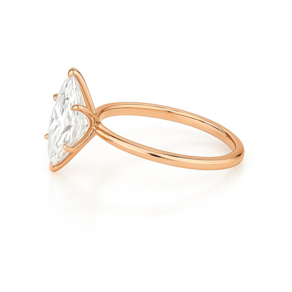 2 ct to 8 ct Diavont Marquise-Cut Diamond Solitaire Engagement Ring Mounting