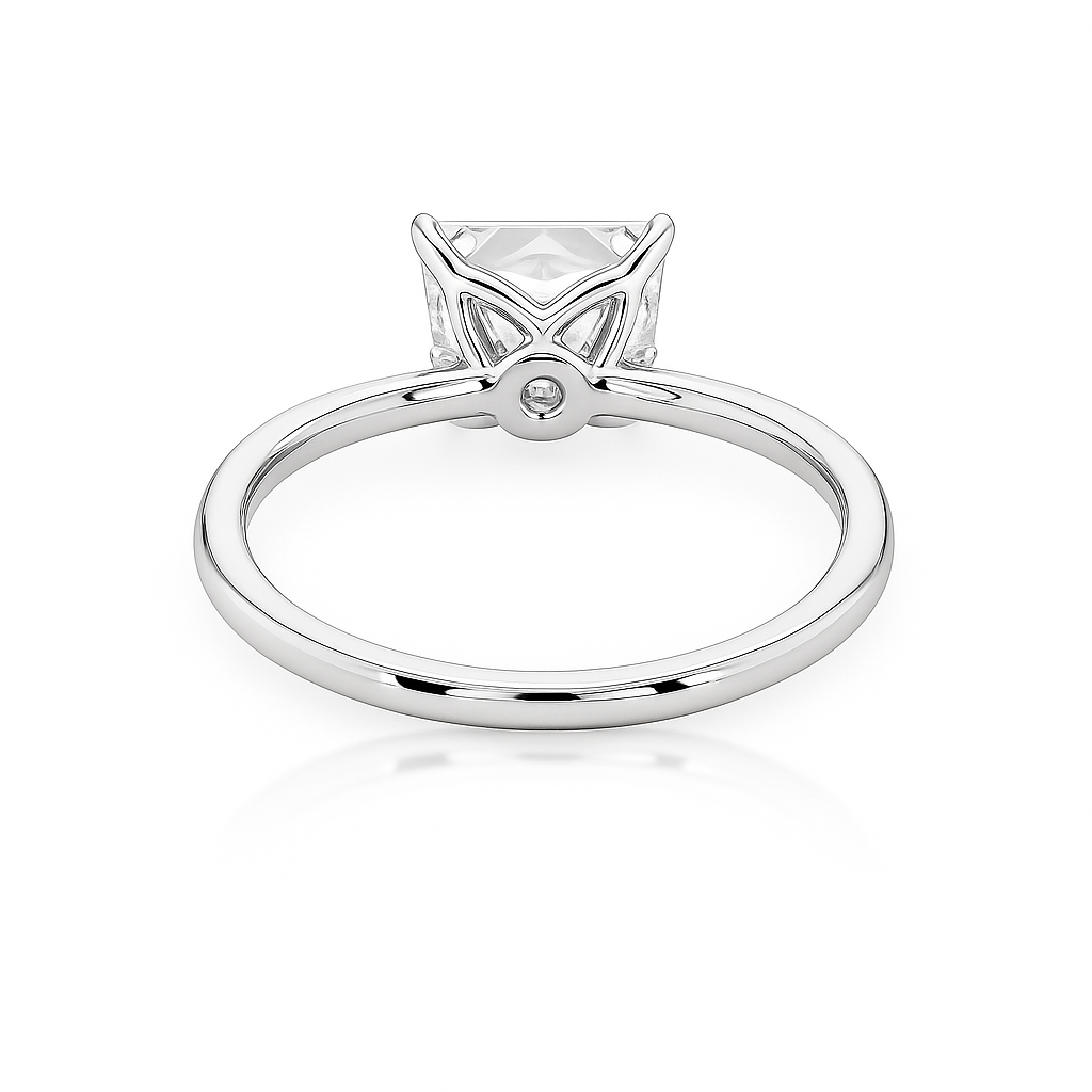 2 ct to 8 ct Diavont Princess-Cut Diamond Solitaire Engagement Ring Mounting