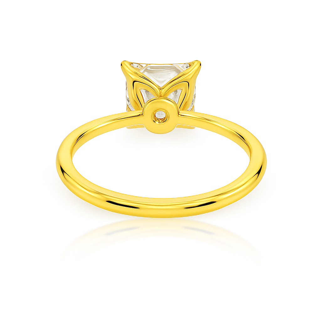 2 ct to 8 ct Diavont Princess-Cut Diamond Solitaire Engagement Ring Mounting
