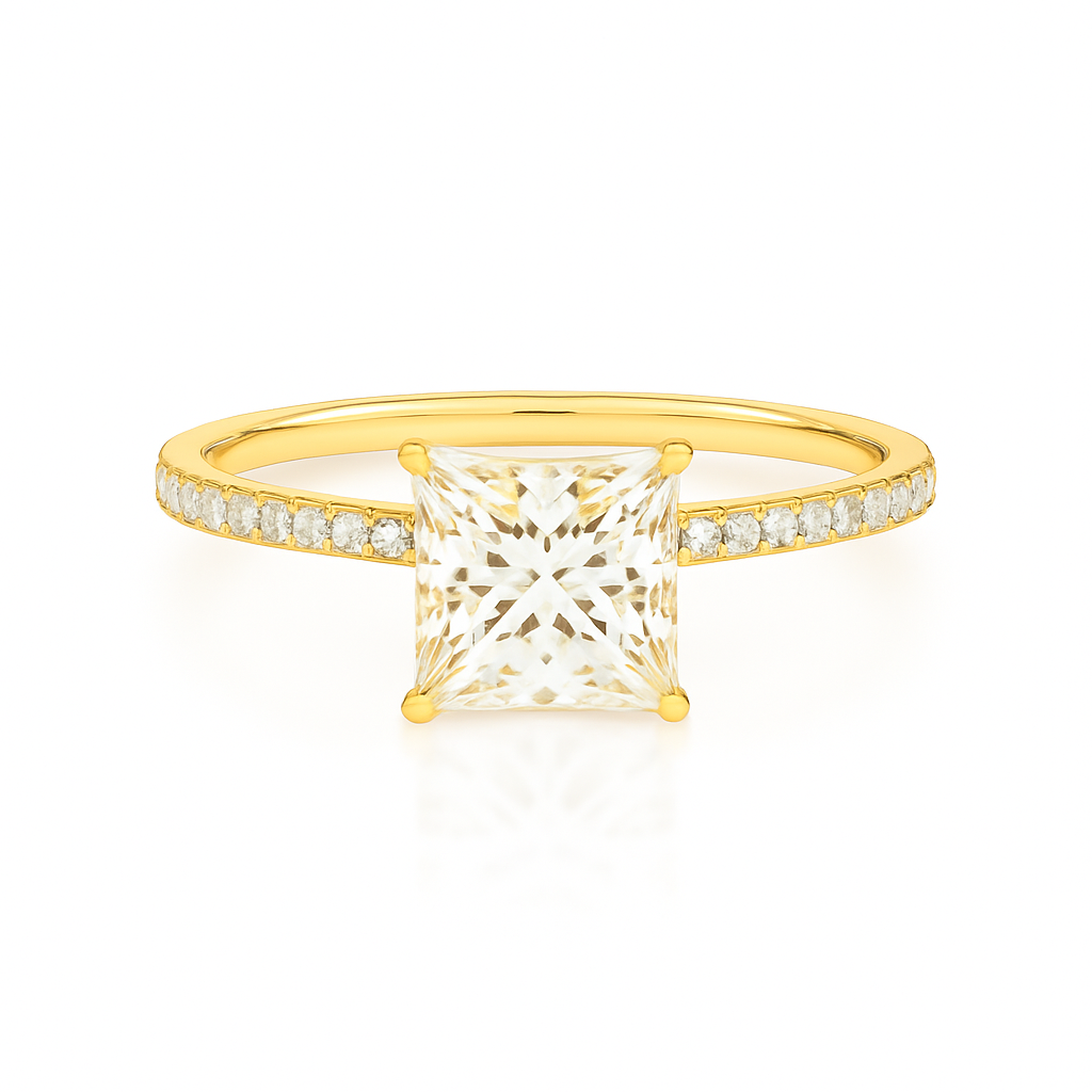 2 ct to 8 ct Diavont Princess-Cut Diamond Engagement Ring Mounting