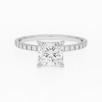 2 ct to 8 ct Diavont Princess-Cut Diamond Engagement Ring Mounting