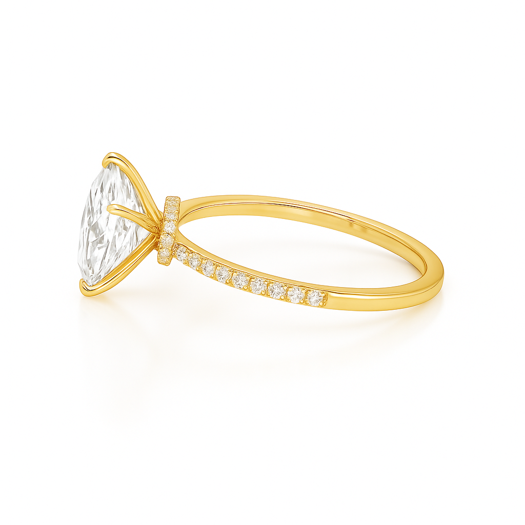 2 ct to 8 ct Diavont Princess-Cut Diamond Engagement Ring Mounting