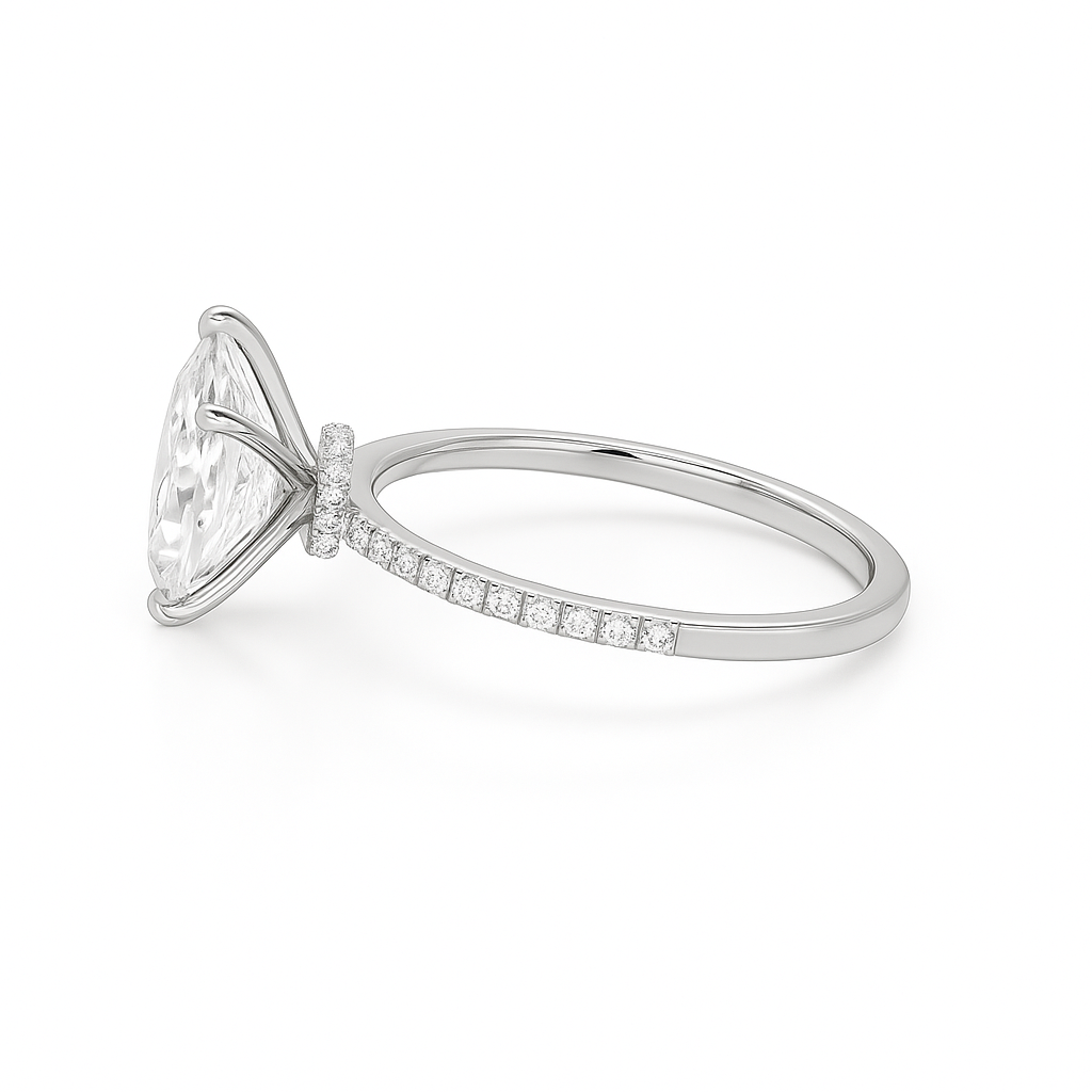 2 ct to 8 ct Diavont Princess-Cut Diamond Engagement Ring Mounting