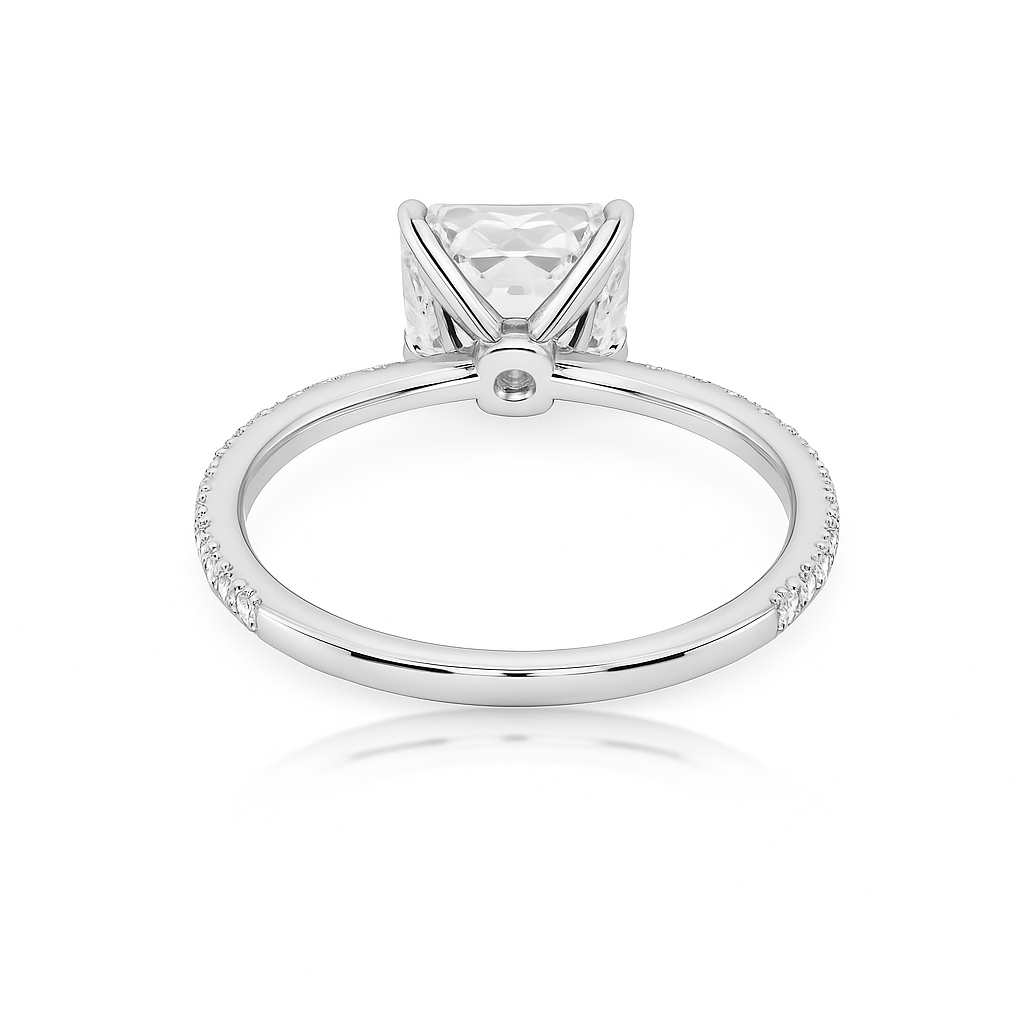 2 ct to 8 ct Diavont Princess-Cut Diamond Engagement Ring Mounting