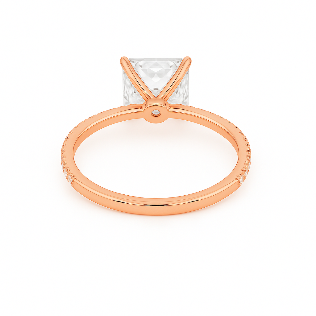2 ct to 8 ct Diavont Princess-Cut Diamond Engagement Ring Mounting