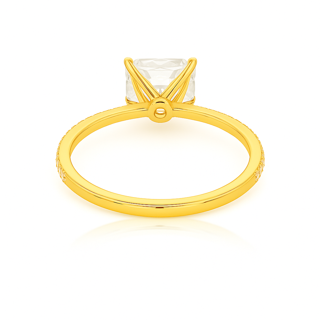 2 ct to 8 ct Diavont Princess-Cut Diamond Engagement Ring Mounting