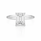 2 ct to 8 ct Diavont Emerald-Cut Diamond Solitaire Engagement Ring Mounting