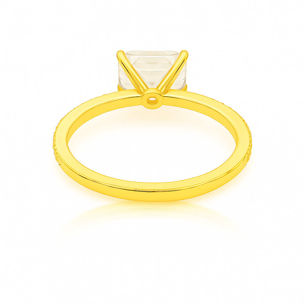 2 ct to 8 ct Diavont Emerald-Cut Diamond Solitaire Engagement Ring Mounting