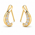 Twisted Teardrop Diamond Studs