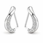 Twisted Teardrop Diamond Studs