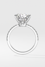 2 Carat to 8 Carat Diavont Round Diamond Ring Mounting with sidestones