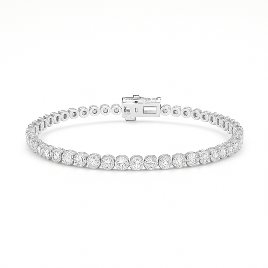 5 ct Elegant Round Diamond Bracelet in Sterling Silver