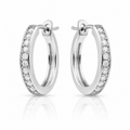 Tapered Diamond Hoop Earrings