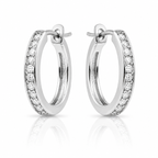 Tapered Diamond Hoop Earrings