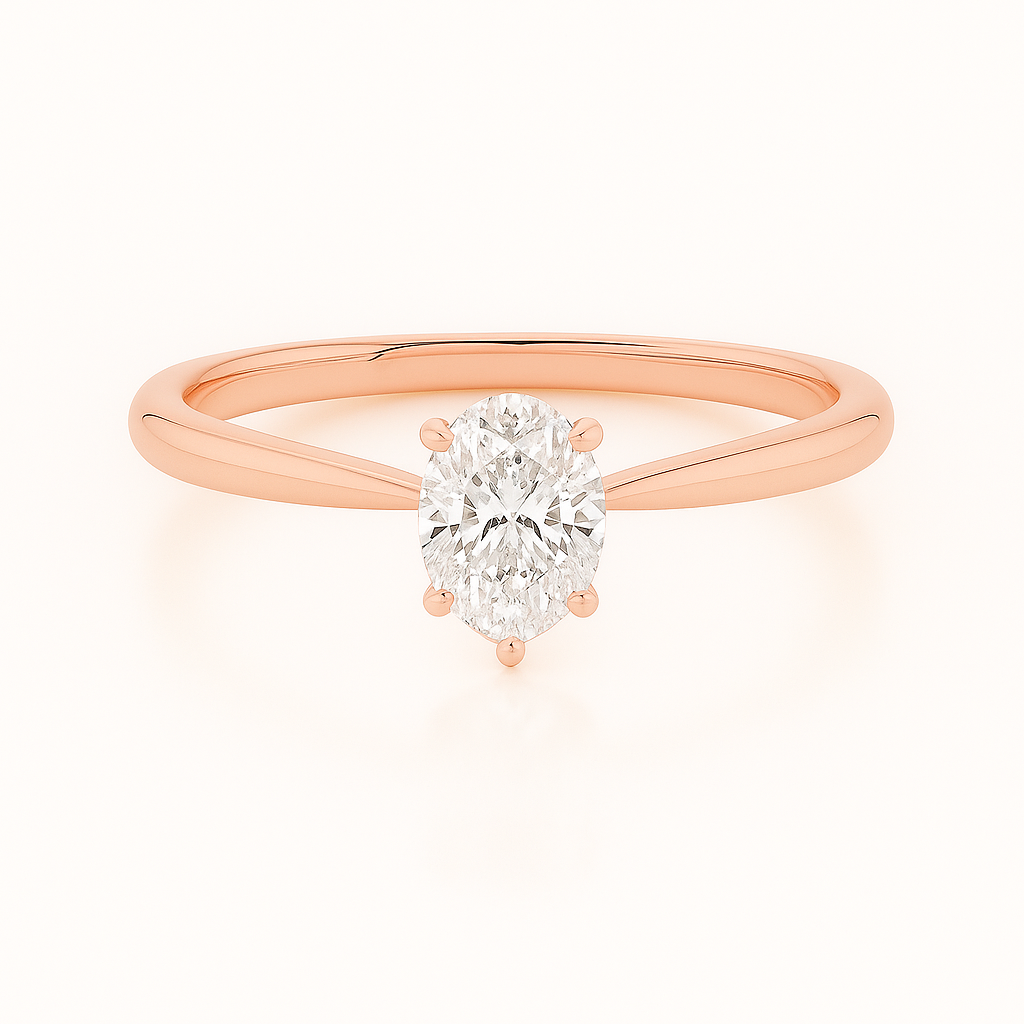 2 ct to 8 ct Diavont Oval-Cut Diamond Solitaire Engagement Ring Mounting
