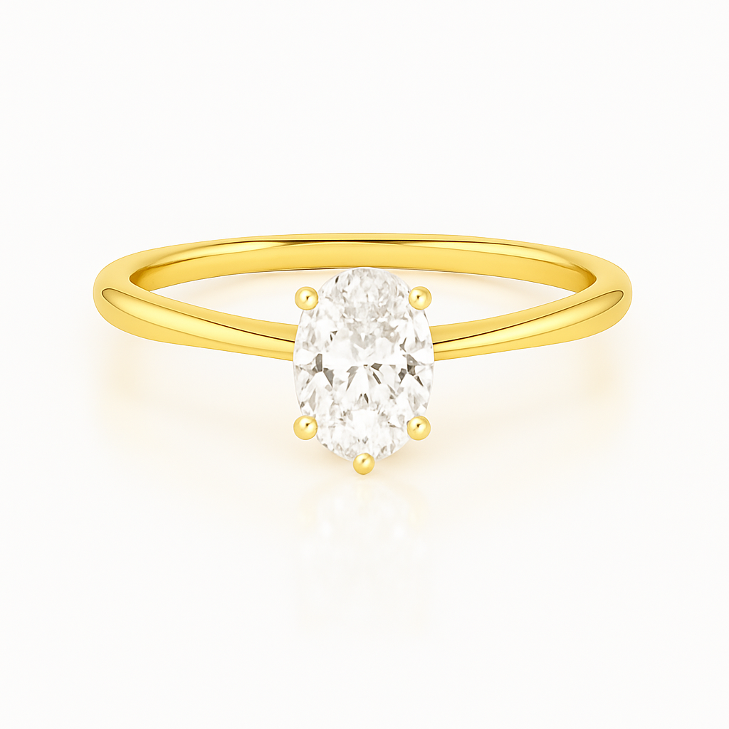 2 ct to 8 ct Diavont Oval-Cut Diamond Solitaire Engagement Ring Mounting
