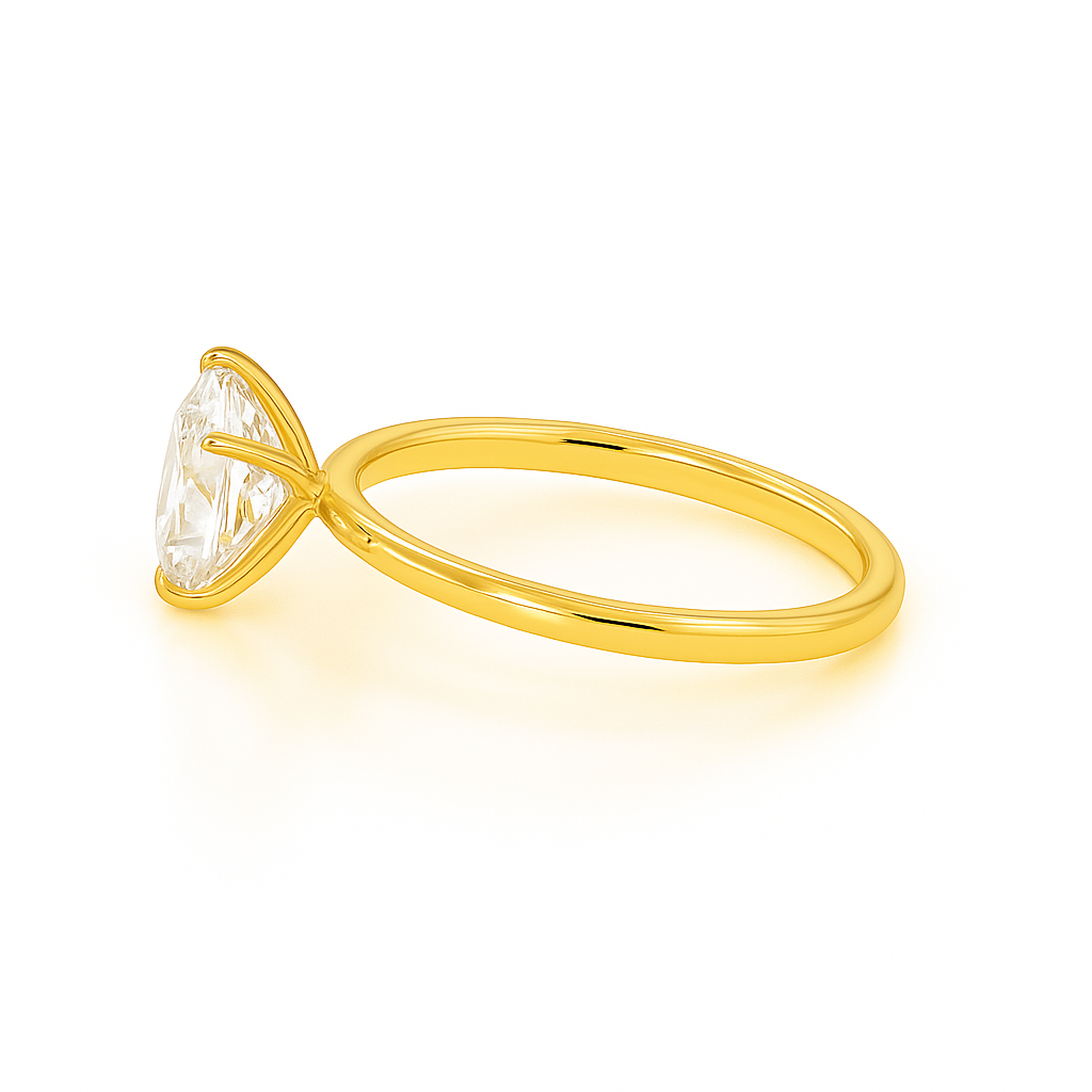 2 ct to 8 ct Diavont Oval-Cut Diamond Solitaire Engagement Ring Mounting