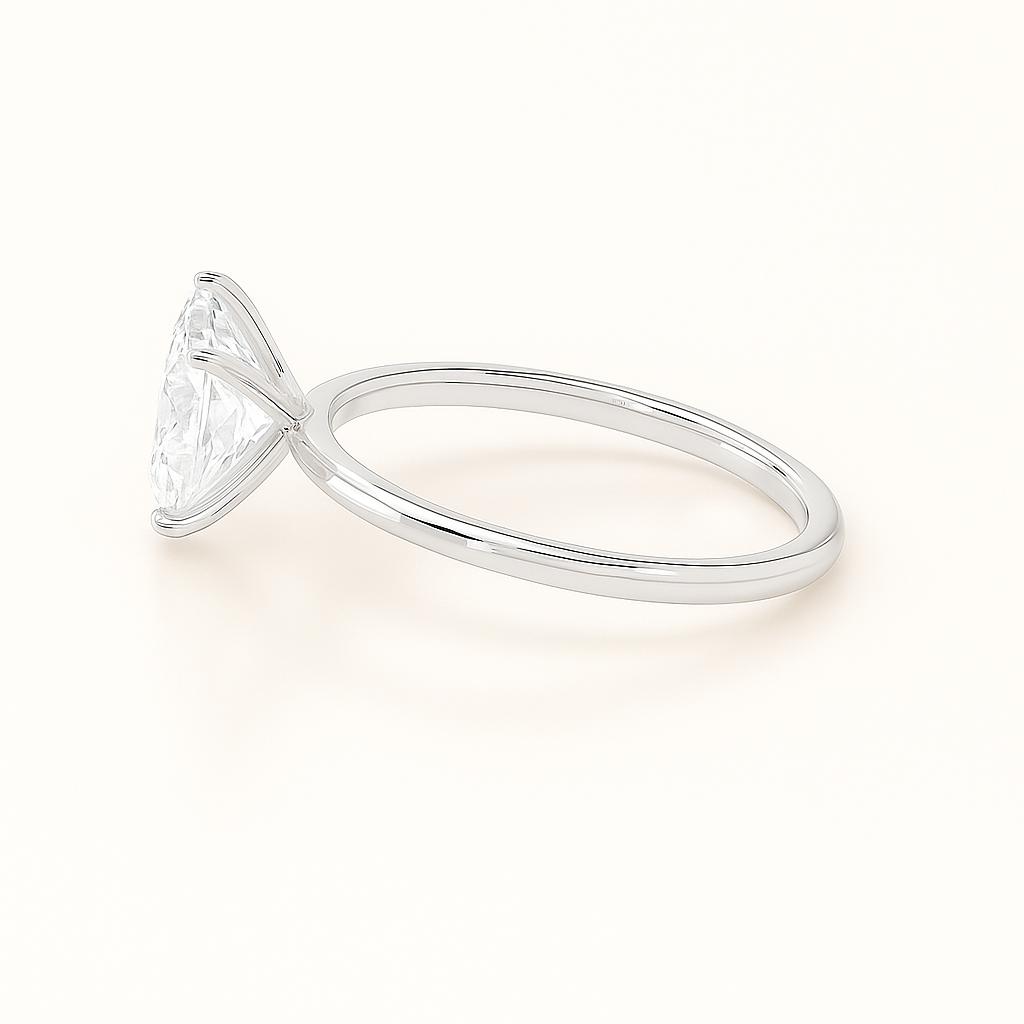 2 ct to 8 ct Diavont Oval-Cut Diamond Solitaire Engagement Ring Mounting