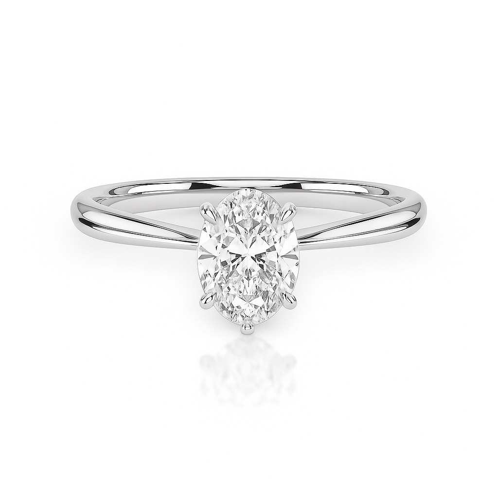 2 ct to 8 ct Diavont Oval-Cut Diamond Solitaire Engagement Ring Mounting