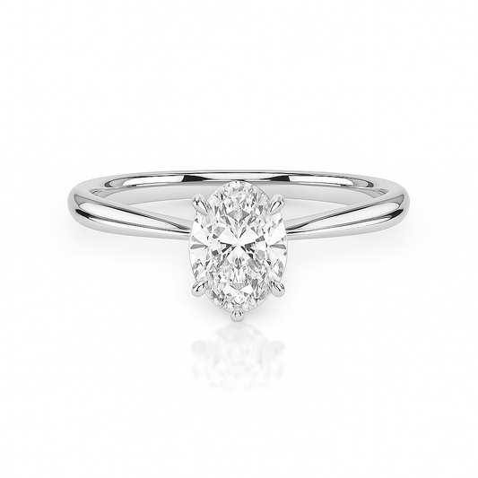 2 ct to 8 ct Diavont Oval-Cut Diamond Solitaire Engagement Ring Mounting