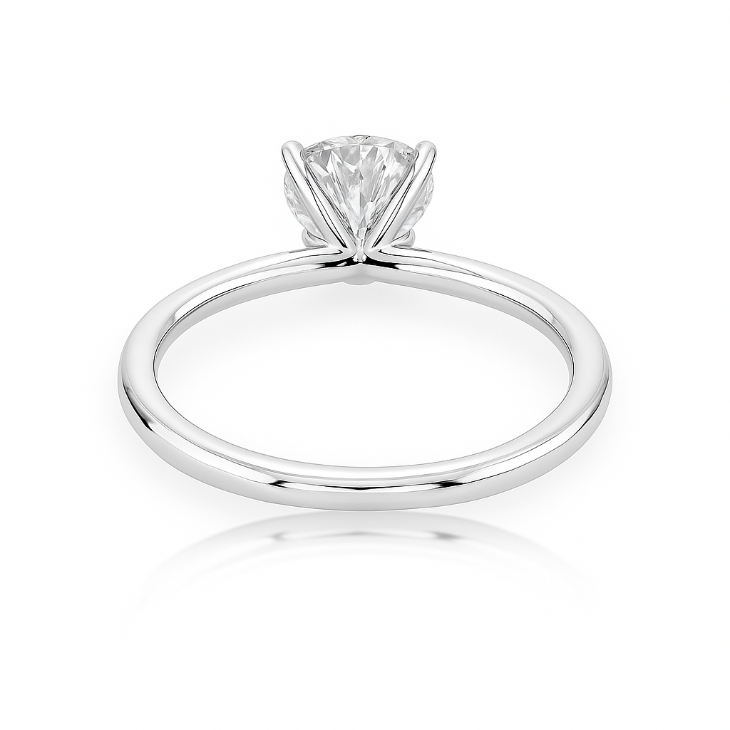 2 ct to 8 ct Diavont Oval-Cut Diamond Solitaire Engagement Ring Mounting