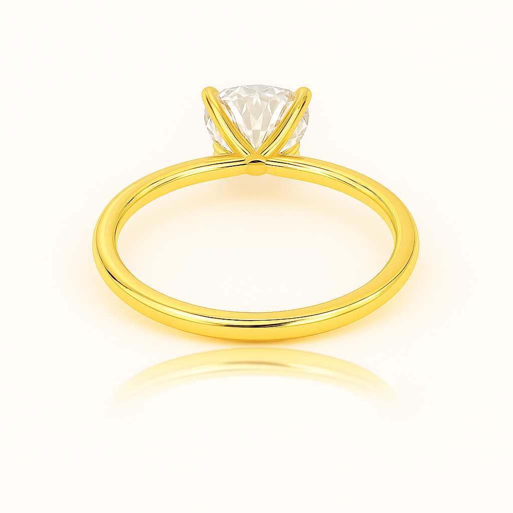 2 ct to 8 ct Diavont Oval-Cut Diamond Solitaire Engagement Ring Mounting