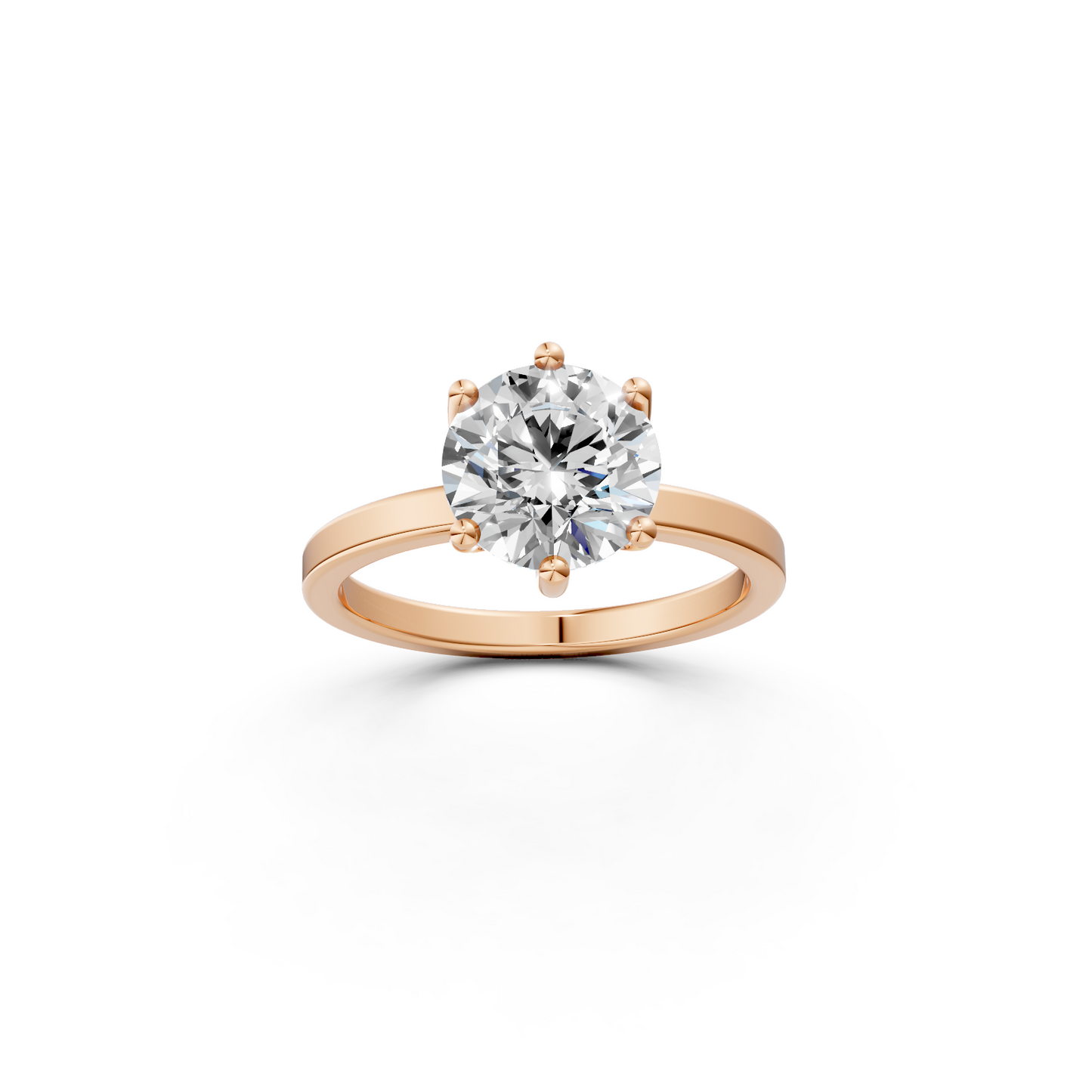 1 Carat, D Colour, VVS-VS Clarity, Classic Solitaire Round Ring