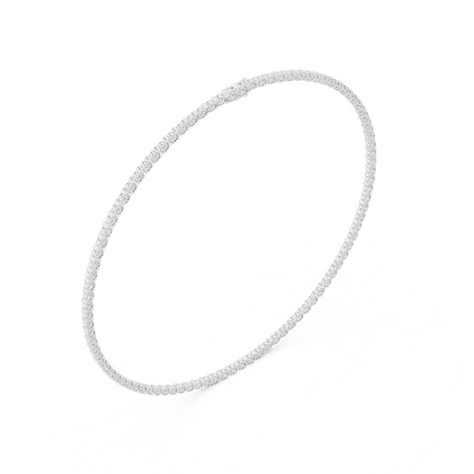 5 Carat Diamond Tennis Necklace in Sterling Silver
