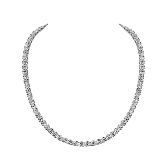 7.5 ct to 40 ct Diamond Tennis Necklace in 10k Gold