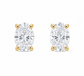 Oval-Cut Diamond Solitaire Studs