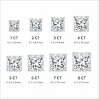 Princess Diamond Pendant Necklace with Chain