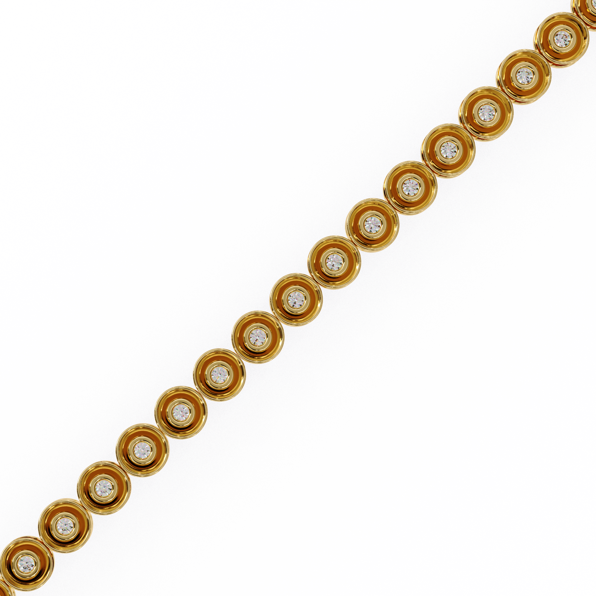 Round Flower Tennis Bracelet