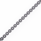Round Flower Tennis Bracelet