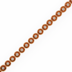 Round Flower Tennis Bracelet