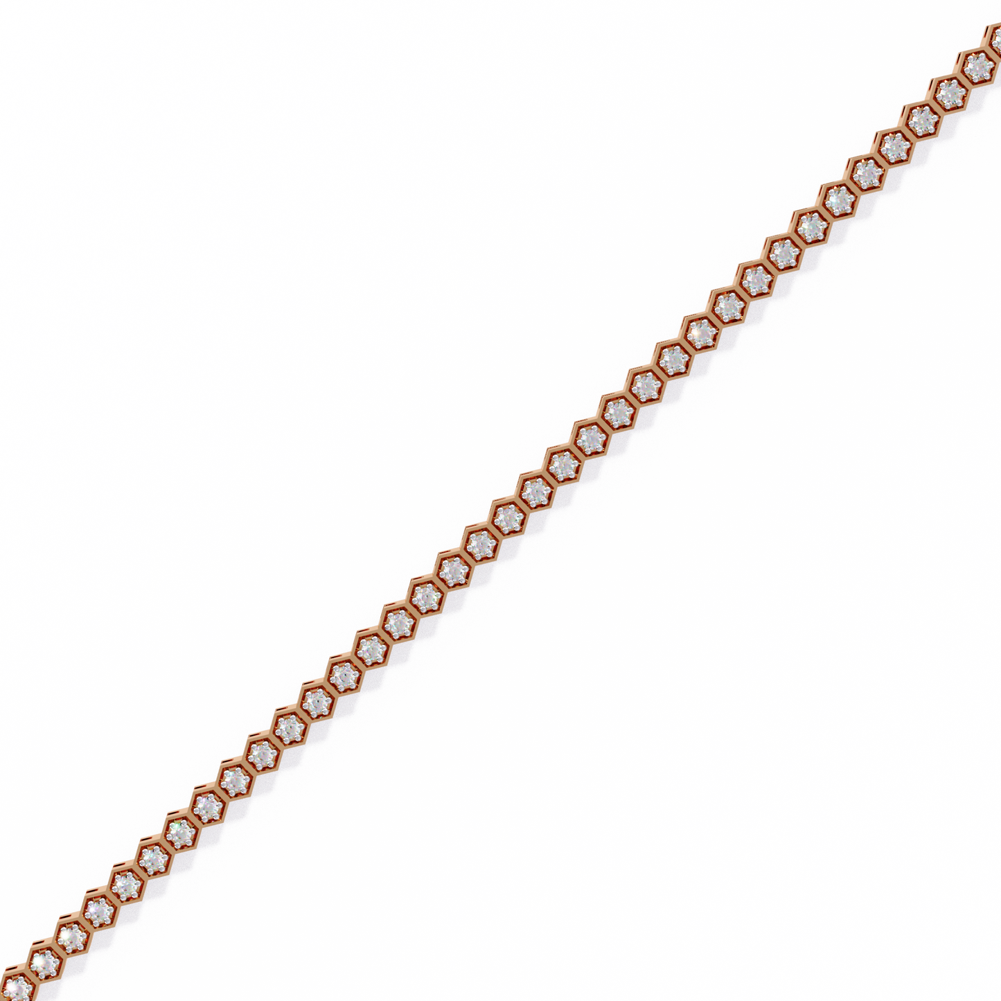 5 ct to 20 ct Diamond honeycomb Tennis Bracelet in 10k Gold