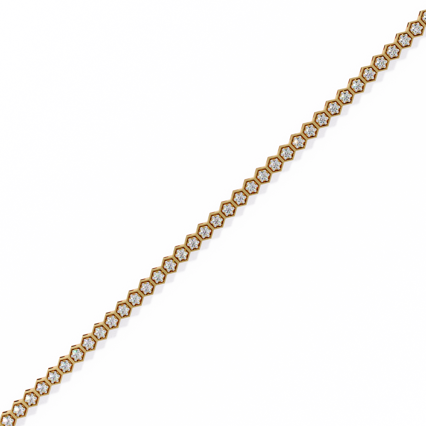 5 ct to 20 ct Diamond honeycomb Tennis Bracelet in 10k Gold