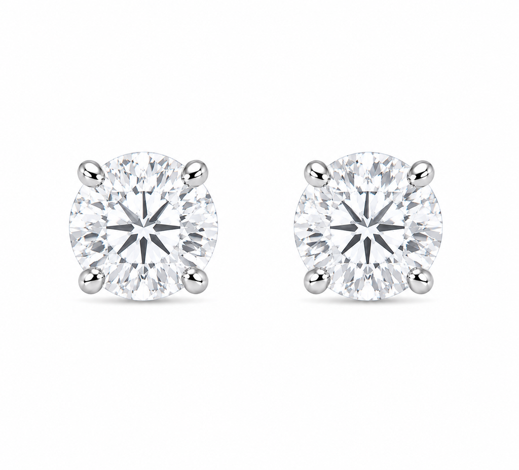 Round-Cut Diamond Solitaire Studs
